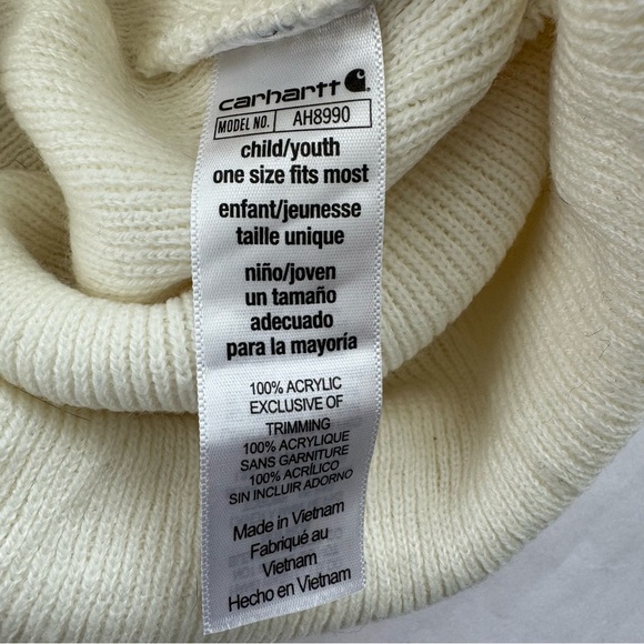 Carhartt Kids Cream Beanie - Picture 6 of 7